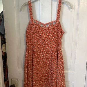 Umgee Peach Cotton/Poly Blend Summer Dress